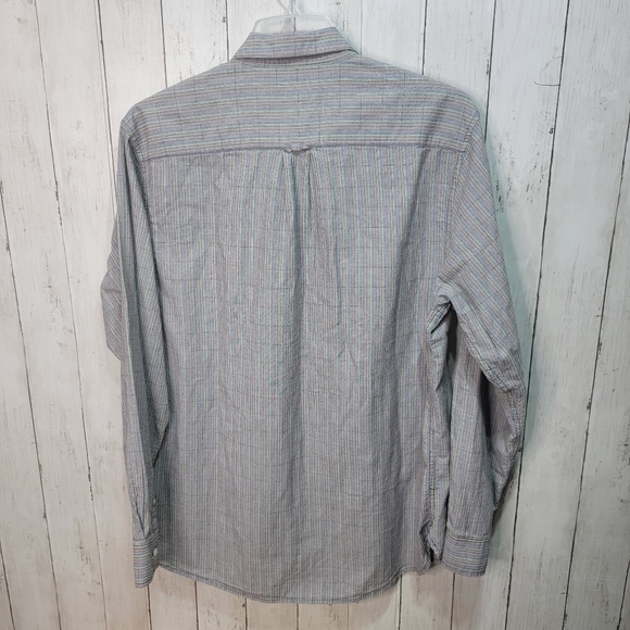 Carbon 2 Cobalt Men's Size XL Multicolor Pinstripe Button Up Shirt 100% Cotton. - Picture 7 of 8